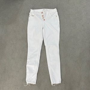Old Navy Rockstar Super Skinny High Rise White Jeans